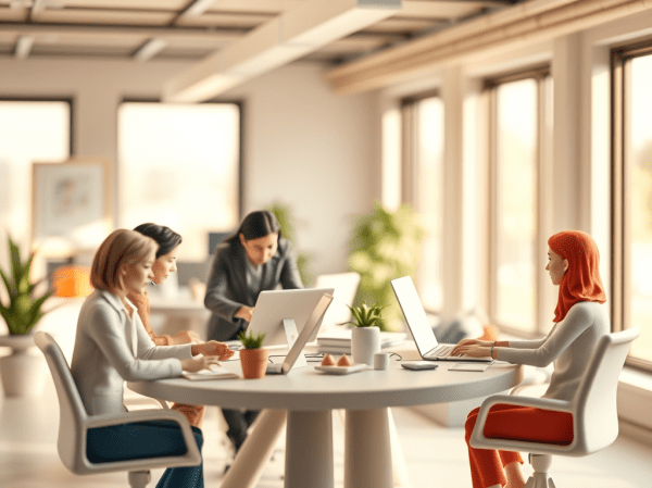 image that visually represents the concept of AI becoming a boring yet essential utility, rather than a flashy novelty