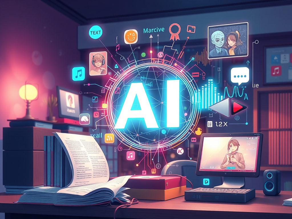 concept of Multimodal AI that integrates text, images, audio, and video.