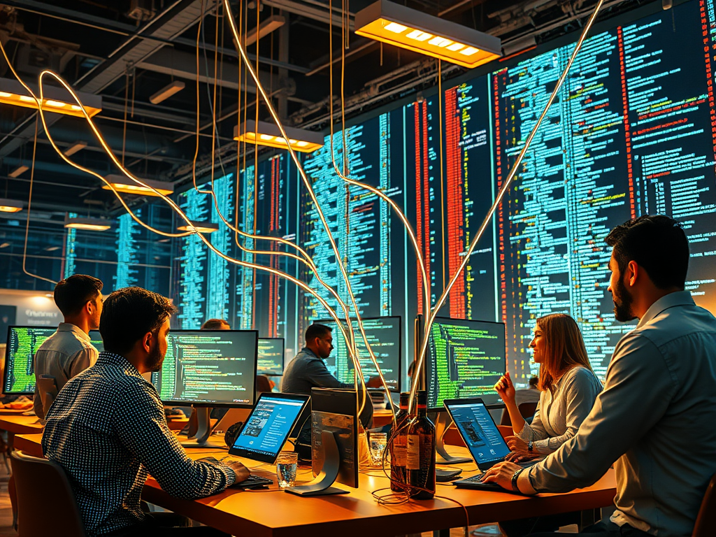 illustrating the concept of the InnerSource movement within a large engineering organization.